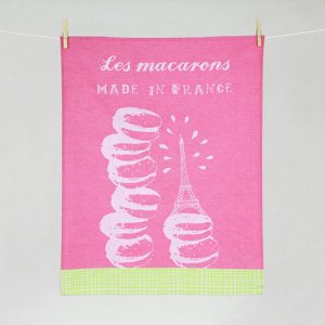 Torchon Déguster Macarons Jacquard Tissage Moutet