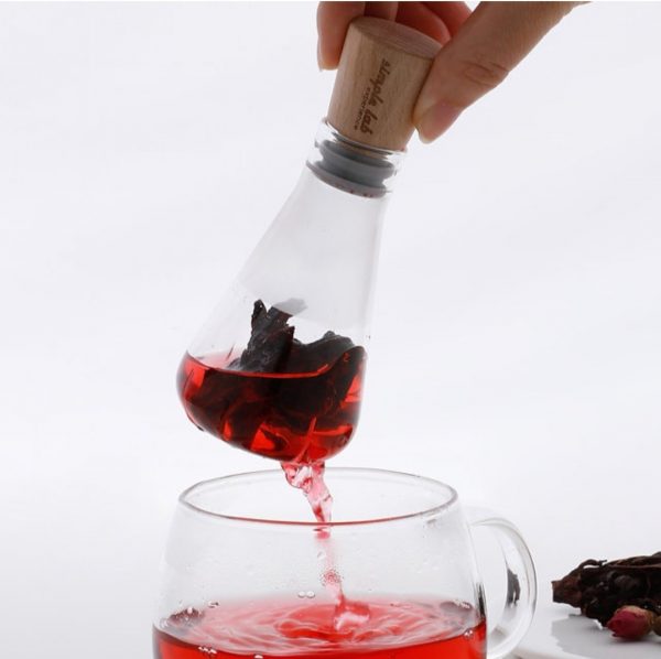 Infuseur à thé et plantes en verre borosilicate - Flask+ by Simple Lab