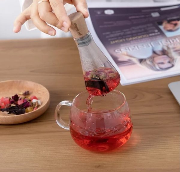 Infuseur à thé et plantes en verre borosilicate - Flask+ by Simple Lab