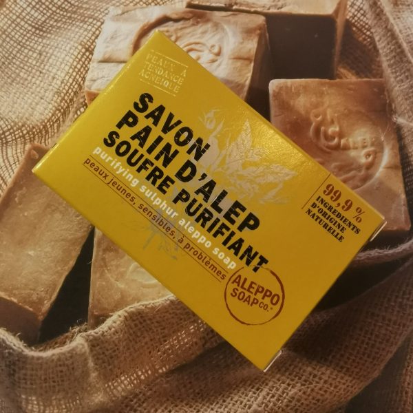 Savon d'Alep au soufre purifiant pour peaux sensibles à problèmes - Aleppo Soap