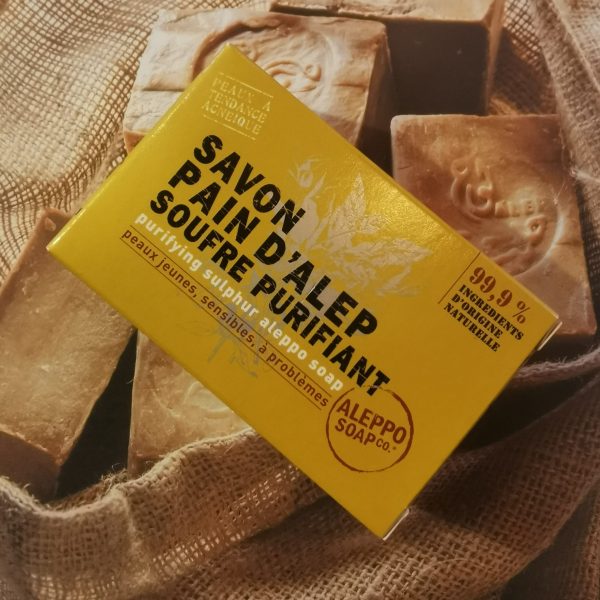 Savon d'Alep au soufre purifiant pour peaux sensibles à problèmes - Aleppo Soap