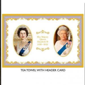 Torchon au décor "Reine Elizabeth II"en coton - Royal Heritage